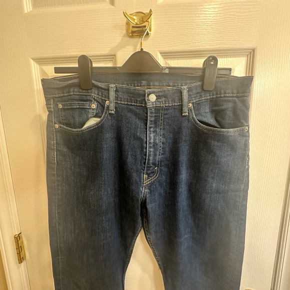 Levi's 513 Slim Straight Jeans Size 36x30 Men's Dark Wash - Picture 3 of 9